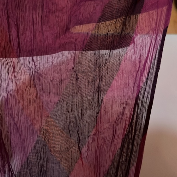 Burberry lightweight silk Purple and Black Sheer Scarf - Picture 8 of 9